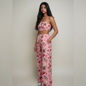 NWT XS- Cherry Blossom Pink 2 piece set with bonus hair tie!